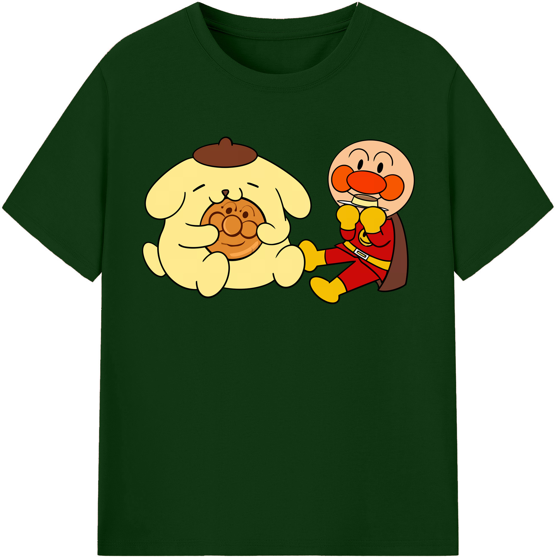 （画像用） アンパンマン Anpanman 綿100％半袖Tシャツ（フロントプリント）
